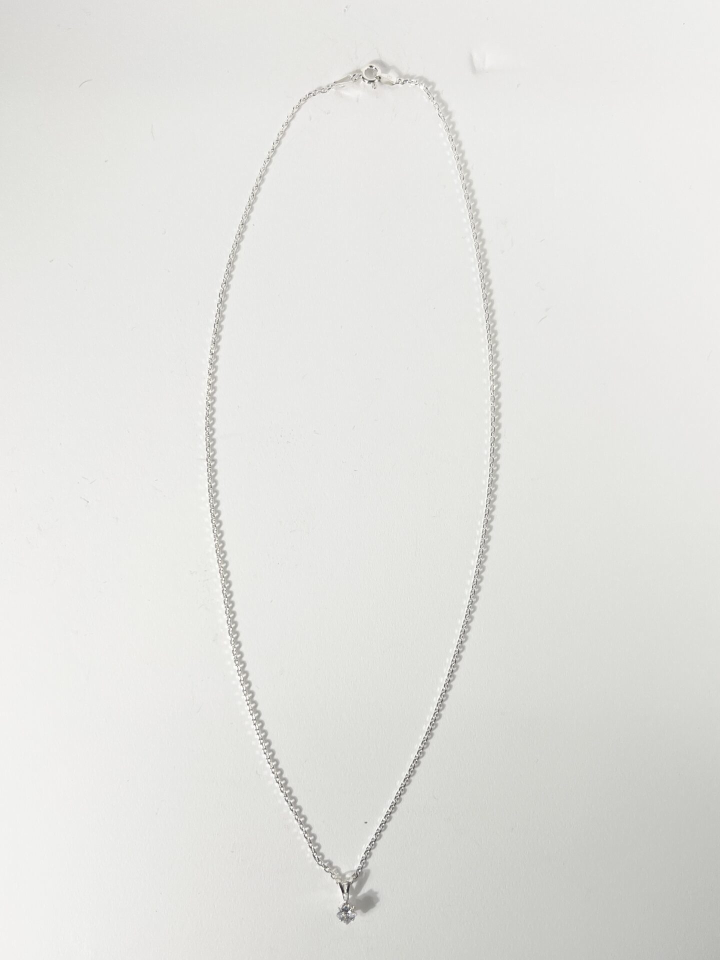 4mm キュービックジルコニアスクエアネックレス - 画像 (5)